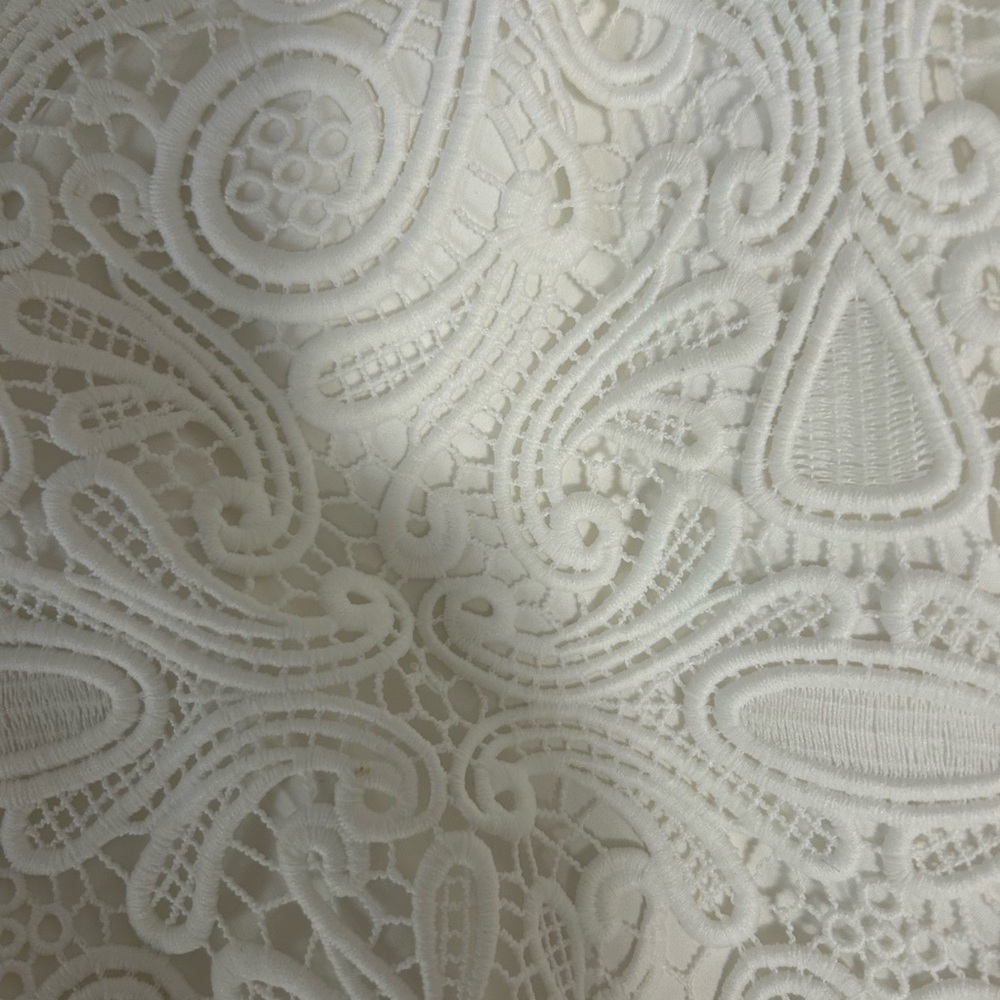 Alexis Lace Bell Sleeve Dress White - Size L - Picture 7 of 7